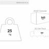 Стол пластиковый Orlando 140 коричневый 1400х800х750 мм