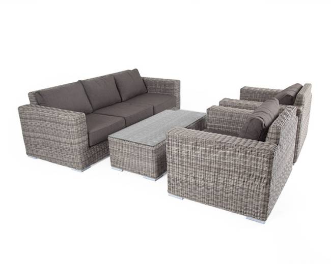 "Боно" лаунж-зона из искусственного ротанга, цвет серый "Боно" лаунж-зона из искусственного ротанга, цвет серый