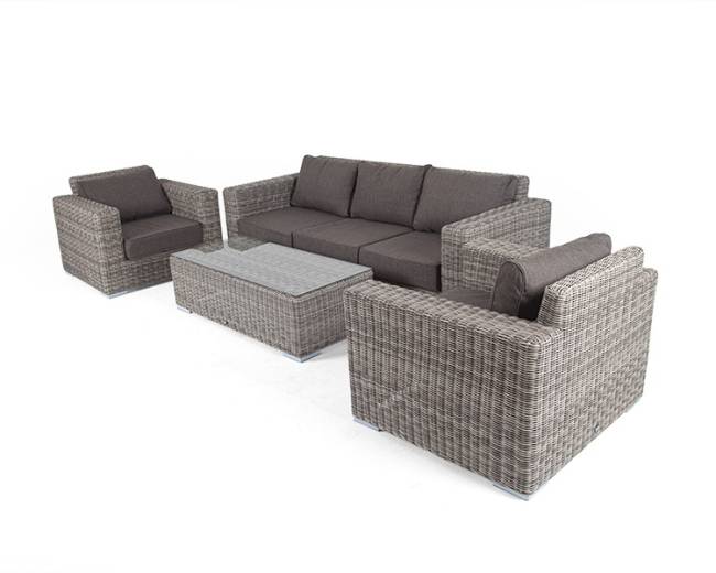 "Боно" лаунж-зона из искусственного ротанга, цвет серый "Боно" лаунж-зона из искусственного ротанга, цвет серый