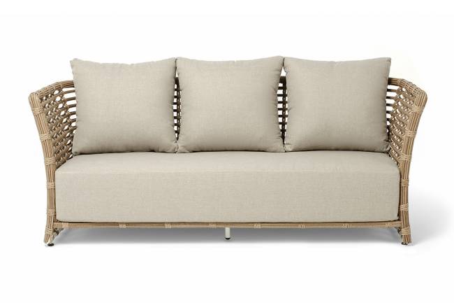 "Валенсия" диван из искусственного ротанга трехместный, цвет соломенный "Валенсия" диван из искусственного ротанга трехместный, цвет соломенный