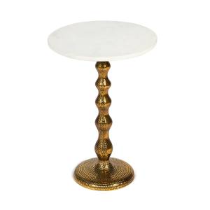 Столик кофейный Secret De Maison BOLLY ( mod. 12483-M ) алюминиевый сплав/мрамор, 40,5x40,5x58,5 см, античная медь