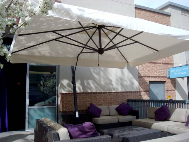 Зонт профессиональный 2х3 м Napoli Braccio антрацит, слоновая кость 2000х3000 мм