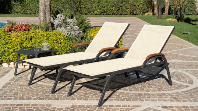 Шезлонг-лежак металлический Design 1970х710х400 мм Шезлонг-лежак металлический Design 1970х710х400 мм