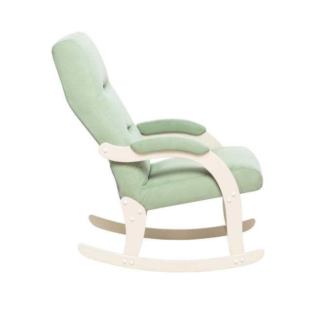 Кресло-качалка Leset Дэми Слоновая кость V14 бирюзовый Кресло-качалка Leset Дэми Слоновая кость V14 бирюзовый