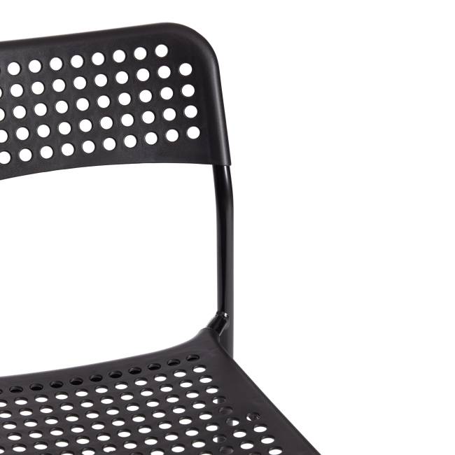 Стул ADDE (mod. C-049) металл/пластик, 39 х 49 х 78 см, Black (черный) (Комплект из 8 шт.) черный металл/пластик
